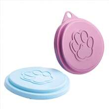 2 Pcs Reusable Pet Dog Can Tin Food Covers With Print Fresh Pet Cans Plastic Lid Caps-Random Color - View 2