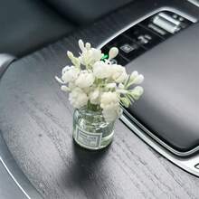 1 chậu hoa mini tinh xảo trang trí taplo ô tô, mô hình trang trí mô phỏng để bàn, đồ thủ công DIY trang trí sáng tạo cho nhà và ô tô - A - Xem 11