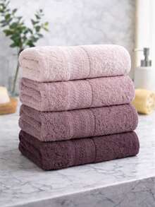 KAİ 4-Piece Towel Set Cotton Extra Soft - Pink - View 1