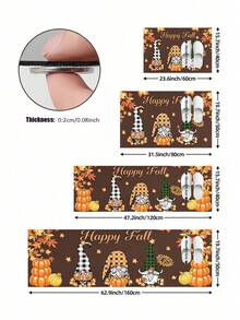 1/2pcs Autumn Thanksgiving Pumpkin Gnome Kitchen Decor Rug, Autumn Kitchen Rug And Mat, Non-Slip Washable Absorbent Kitchen Accessories Decor Mat, Thanksgiving Holiday Gift! - Multicolor - View 4