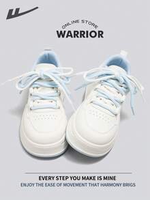 Warrior Women's Board ShoesSpring And SummerComfortable Modest Style Casual Yet Sleek Sneakers Applicable Throughout The Year Wear-Resisting All-Day Wear Training Sneakers Running Shoes - Beige/Blue - View 2