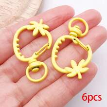 6pcs Multicolor Strawberry Shaped Lobster Clasps Fruit Design Swivel Spring Snap Hooks For DIY Keychains Bag Charms Handmade Jewelry Making Findings - Multicolor - View 17