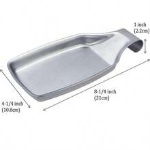 Stainless Steel Creative Spoon Rest, Spatula, Porridge Spoon, Soup Ladle Holder, Kitchen Utensil Rack, Storage Stand, Kitchen Gadget - Silver - View 11