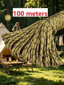 10/50/100m Black Nylon Braided Rope, Durable Twisted Polypropylene Cord, Suitable For Outdoor Use, Clothesline, Tent DIY, Handicraft And Binding - Multicolor - View 35