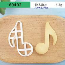 MIANXIAOXIN 1pc/4pcs Music Symbol Shaped Cookie Cutter, Treble Clef Music Theme Baking Mold, Suitable For Birthday Cake Decoration And Pastry Making - Multicolor - View 11