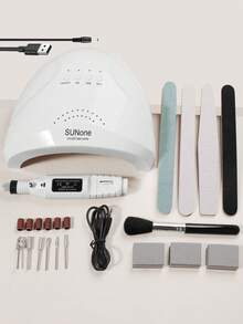 LIMEGIRL 16pcs Complete Manicure Tool Kit, SUNone UV LED Nail Lamp And Electric Nail Drill Set, Suitable For Salon And Home DIY Nail Art, Best Gift For Women - Multicolor - View 10