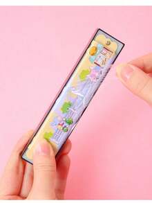Random Color 1/6/12pcs Cartoon Double-Row Harmonica, Portable Beginner Musical Instrument, Random Color, Birthday, Valentine's Day, Back To School And Graduation Party Filler Gifts, Suitable For Halloween, Christmas - Multicolor - View 8