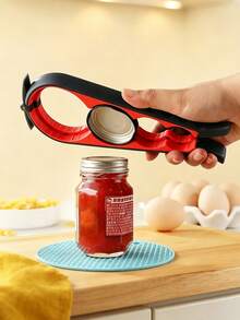 6-In-1 Multi-Function Can Opener Set, Ergonomic Grip Bottle Cap And Can Opener, Suitable For Weak Hands, Elderly And Arthritis Patients, Easy Grip Kitchen Lid Removal Tool - Multicolor - View 9