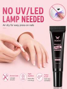 1/2pcs 10g Super Strong Nail Glue, Suitable For Nail Extensions, Fast Drying Semi-Solid, Long Lasting, No UV Light Required - 10g - View 3