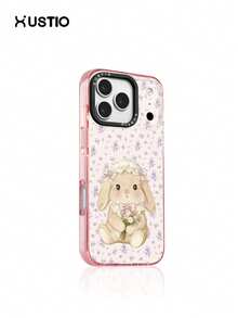 1 buah Casing Ponsel TPU Transparan Tahan Guncangan Motif Kelinci Pita & Bunga Lucu, Pelindung Benturan Kamera, Hadiah Liburan untuk Pasangan dan Teman, Kompatibel dengan Apple XS/XS Max/XR/11/12/13/14/15/16 Pro/Pro Max/14/15 Plus/17/16 Pro Max - MultiWarna - View 1