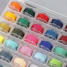 Mini 36 Colors Jade Thread Jade Rope 72# Braiding Kit, Buddhist Beads Bracelet Stringing Line, Cultural Relics Jewelry Accessories, Suitable For DIY Jewelry Beading, Braided Rope, Bracelet Decoration And Chinese Knot Making - 0.8mm 4m Elastic Cord - View 7