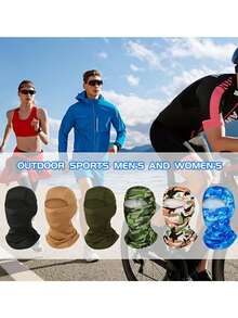 4-Season Camouflage Balaclava Full Face Mask, Breathable Sweat-Wicking Quick-Dry Headgear For Outdoor Cycling, Motorcycle Helmet Inner Cap, Unisex Riding Face Mask - Glasses Hole Head Cover - View 7