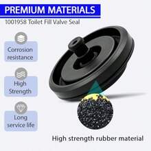 2-Pack 1001958 Toilet Fill Valve Replacement Seal Fit For Kohler Tank Fits Fluidmaster 242 400 747, Durable Rubber Diaphragm, Stop Tank Leaks, Easy DIY Snap-In Install - As Pic - View 2
