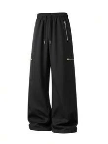 Men's Lightweight Casual Fashion Long Pants Outdoor Sports Multi-Pocket Cargo Pants - Black - View 2