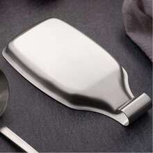 Stainless Steel Square Kitchen Spoon Holder, Ladle Tray, Spatula Rest, Soup Ladle Holder, Hot Pot Spoon Tray - Silver - View 6