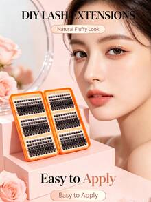 ISEEN 360pcs Single Cluster False Eyelashes, Eyelash Book, Cluster False Eyelashes, DIY Eyelash Extensions, Cluster False Eyelashes, Single Cluster False Eyelashes, False Eyelashes - D - View 3