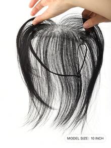 Topper de Cabelo Curto e Reto com Franja para Mulheres com Cabelo Ralo - Extensões de Cabelo Reto de 10 Polegadas - Fibra Sintética, Fácil de Usar, Halloween - Multicolorido - Visão 6