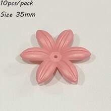 Acrylic Six Petal Flower Chrysanthemum Fantasy Gold Handmade DIY Material Wholesale Hair Rope Bead Jewelry Accessories Loose Beads - Multicolor - View 13