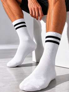 20/15 Pairs Moisture-Wicking, Breathable Casual Knit Socks, Invisible Socks Unisex, Solid Color Yoga/Sports Socks, Available In 5/10/15/20 Pairs - White - View 3