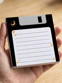 4-Pack Vintage Floppy Disk Sticky Notes, 3x3 Inch Lined Starry Sky & Moon Notebook, For Office Desk Decor, Aesthetic Planning Supplies And Unique Colleague Gift (50 Sheets Per Book) - one-size - View 7
