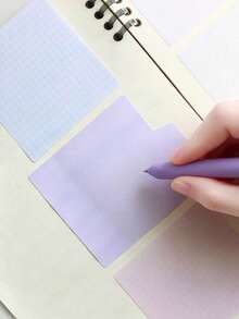 1pc Back To School 80-Sheet Colorful Index Sticky Notes, Student-Specific Tearable Durable Writing Memo Pad. Meeting Notes, Message Pad, Convenient Planner Notebook, Student Draft Memo Writing Sticky Notes - Multicolor - View 9