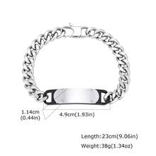 1 buah Gelang Tebal Pelat Melengkung Dua Lapis Stainless Steel Vintage, Perhiasan Gaya Punk Pria - Perak - View 6