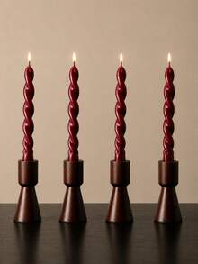 4pcs Scented Long Taper Candles 20cm*2cm, 7 Hours Burning Time, Christmas Halloween Home Table Decor, Wedding Party Candle Holder Decoration Fragrance Candles - Mixed - View 25
