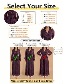 Roviva Women's Autumn Fashion Casual Vintage Street Style Cross V-Neck With Collar Belt Long Sleeve Long Dress, Suitable For Beach Vacation, Sand, Party Gathering, Outdoor Street Photography, Daily Wear, Dating, Back To School Season, Teacher's Day, Commuting, Office - Purple - View 7