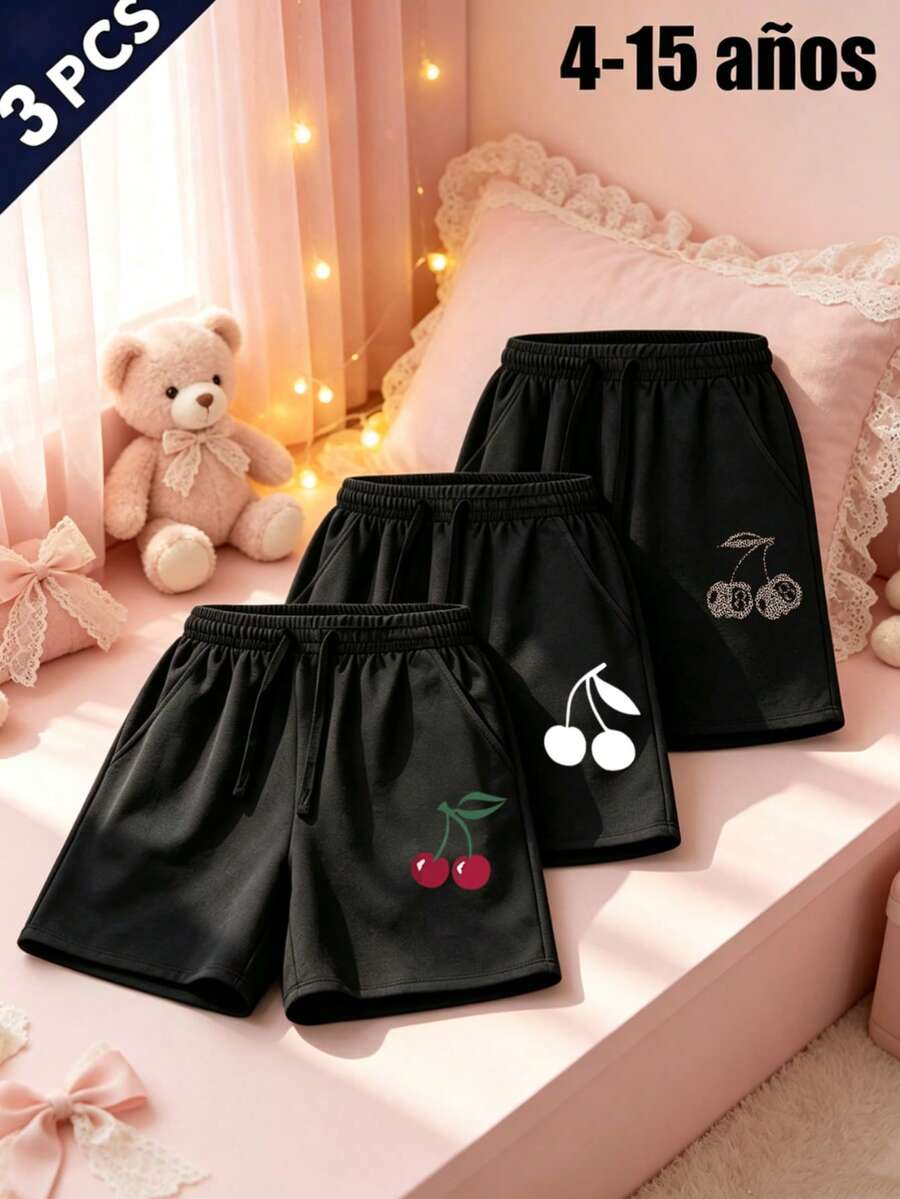 Tween Girls Shorts - Black - View 1