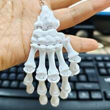 Realistic Skeleton Hand Keychain, Movable Finger Bones, Articulated Joint Skeleton Hand Keyring, Dark Gothic Style Men's Gift - Multicolor - View 8