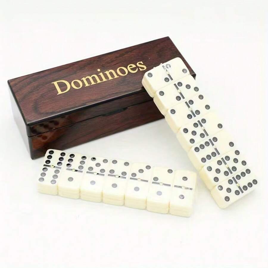 Bộ 28 quân domino gỗ hộp đựng, trò chơi bàn cờ du lịch cầm tay, giải trí thư giãn, domino cổ điển cho người lớn, trò chơi ngoài trời | Trò chơi bàn cờ cổ điển, trò chơi bàn, trò chơi thẻ tương tác - Nhiều màu - Xem 1