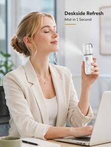 Handheld Mini Hydrating Mist Humidifier Beauty Device Moisturizing Skin Care USB Rechargeable, Nano Mist Facial Beauty Cold Spray Humidifier Oxygen Infusion Portable Small Steam Face Moisturizer USB Rechargeable Mist Device - Multicolor - View 12