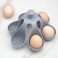 4/6-Cavity High Temperature Resistant Silicone Egg Steamer, Household Kitchen Gadget, Suitable For Home Breakfast Egg Steaming - View 1