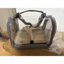Parrot Carrier Bag, Breathable Bird Travel Bag For Pigeon, Lizard, Hamster, Portable Bird Cage For Home Use, Small Pet Supplies, Transparent Panoramic - Grey - View 7