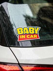 1pc Printed Letter Sticker Warning Label Car Bumper Baby Seat Decoration Reminder - Warning Sticker - View 6