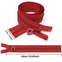 2件/包 3# 尼龍開口拉鍊，附小花拉頭，60CM，多色，適用於衣物、夾克、輕外套等 - 3#NL-xhp60CM - 查看 4