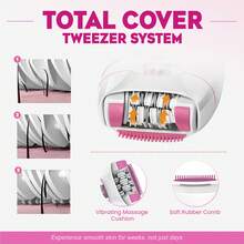 1 pieza Dispositivo inalámbrico recargable para la eliminación del vello de las axilas de mujeres - Rosa Fucsia - Ver 5