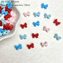 10mm Acrylic Macaron Color Small Bow DIY Mobile Phone Chain Hair Accessories With Separated Beads Accessories Material Loose Beads - Multicolor - View 33