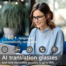 AI Smart Glasses, New Unisex Multifunctional Audio Glasses, Supports 160+ Languages Real-Time Translation And Video Translation, Powered By Chat GPT System, Built-In Microphone And Speaker, High-Definition Calls And Hi-Fi Music - View 4