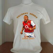 Thierry Henry Cartoon-T-Shirt in Weiß "kostenlose Sammelkarte" - Weiss - Übersicht 1