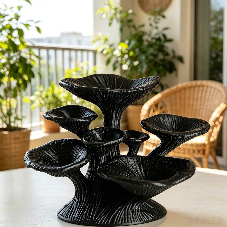 Creative Mushroom Shaped Storage Rack, Desktop Decor, Mysterious Mushroom Jewelry Display Stand, Minimalist Artistic Accessory Organizer - Multicolor - View 1