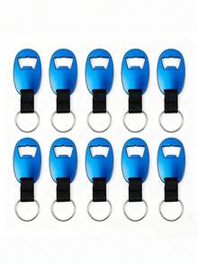 10/1pc Personalized Custom Creative Oval Beer Bottle Opener Keychain, Engravable Name & Blessing Message, Aluminum Alloy With Woven Strap, Multi-Functional Promotional Gift, Birthday Party Wedding Father's Day Housewarming Store Anniversary Event Return Gift Souvenir - Multicolor - View 9