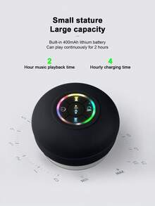 LED Lighting Waterproof Bathroom Bluetooth Speaker With Large Suction Cup, Portable Waterproof Bluetooth Speaker - Multicolor - View 7