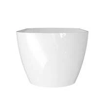 63" Freestanding Solid Surface Bathtub, Luxury Engineered Stone Resin Freestanding Soaking Bathtub With Overflow And Pop-Up Drain For Contemporary Bathroom, Glossy White TH-25S03-63GW - Glossy White - View 9