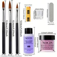 NOCIS 4-Color Acrylic Nail Art Set, Easily Master 3D Design, French Manicure And Carved Nail Art, Professional-Grade Set No Light Source Required To Create Stunning Effects - Multicolor - View 4