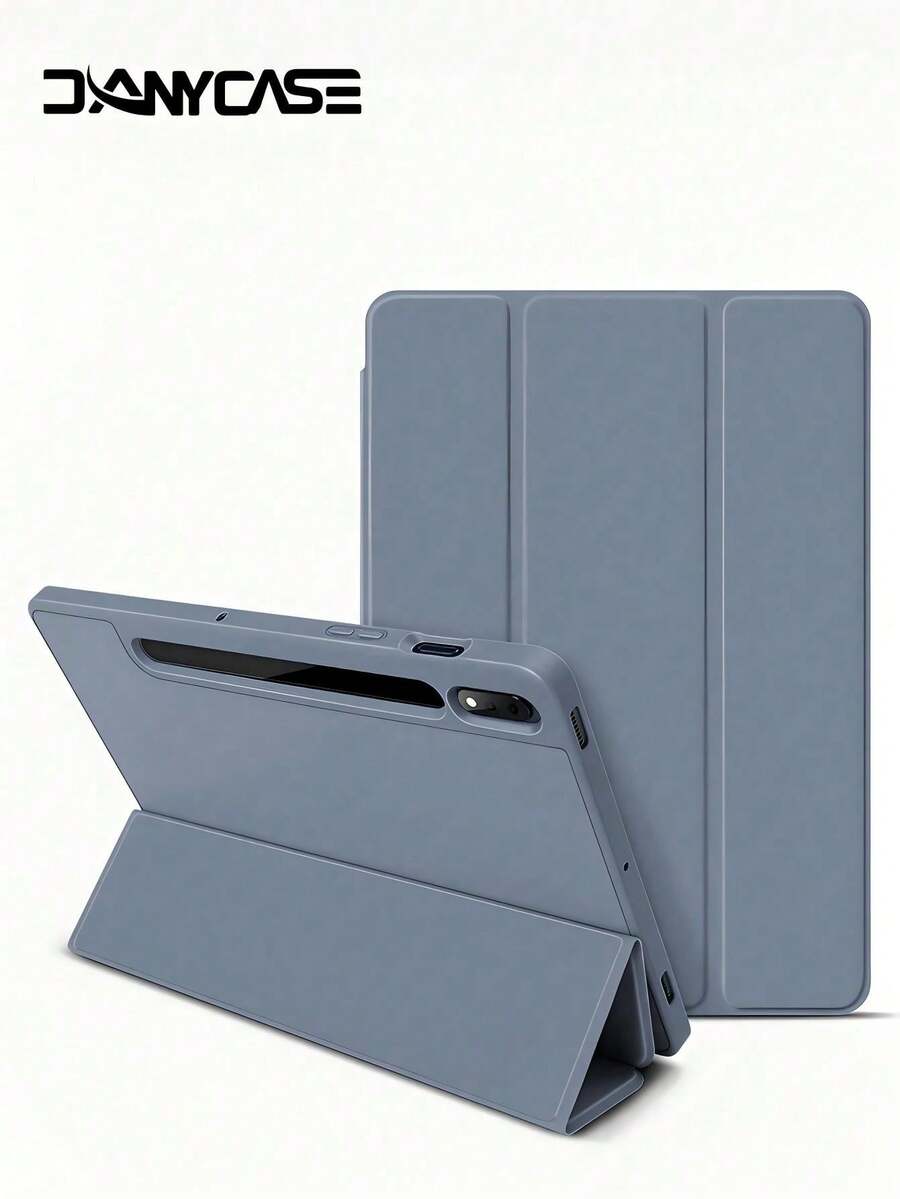 DANYCASE 纯色软 TPU 平板电脑保护套,适用于 11 英寸 Apple 和 Galaxy Tab S7/S8/S9、10.4 英寸 S6 Lite 以及 12.4 英寸 S7 FE/S8+/S9+/S9FE+,采用柔软 TPU 材料制成,办公专业礼品。 - 草灰紫 - 查看 1