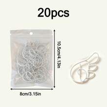 20/50/100pcs Angel Wing Shaped Cute Metal Decorative Bookmark Clips, Black & White Creative Paper Clips, Suitable For Planner, Notebook, Card Packaging, Office & School Stationery Gift - Angel Wings Paperclip - View 15