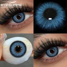Eyeshare 1 對彩色隱形眼鏡 派對藍色眼用 日常妝容 年拋 - 藍色 - 查看 5