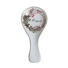 1pc Christmas Holly Ceramic Spoon Rest, Can Hold Soup Spoon And Long Handle Spoon, Kitchen Countertop Anti-Splash And Anti-Drop Spoon Holder, Suitable For Home Decor Tableware Storage, Tableware Cutlery, Soup Spoon Tray, Gift, Holiday Decoration - Multicolor - View 10