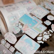 35cm/Loop Cute Retro Y2K Internet Electronic Kitten Pet Die Cut Sticker For DIY Goo Card Journal Scrapbooking Photo Card Phone Case Collage Supply,Reusable Waterproof Stickers - Black - View 13